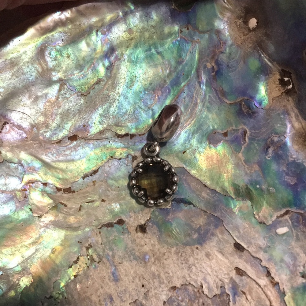 Brown CZ charm